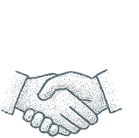 An illustration of hands shaking
